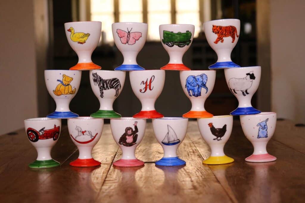 Personalised egg cups