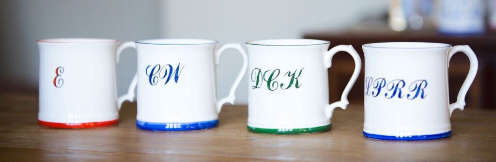 personalised china mugs group